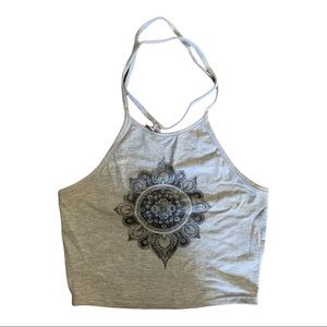 L.A. Hearts gray tie halter top